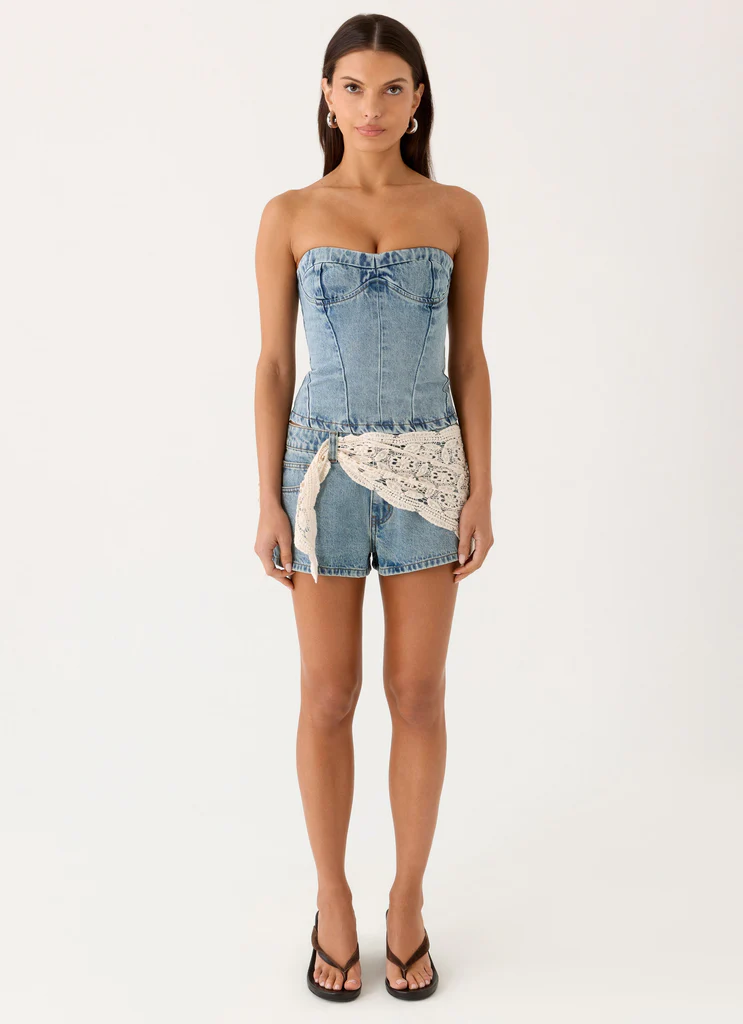 Top bustier Vianna Denim - Denim authentique