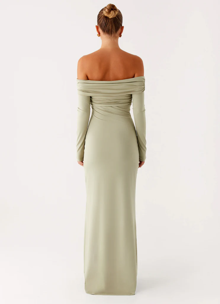 Robe Maxi à Manches Longues Marla - Sauge