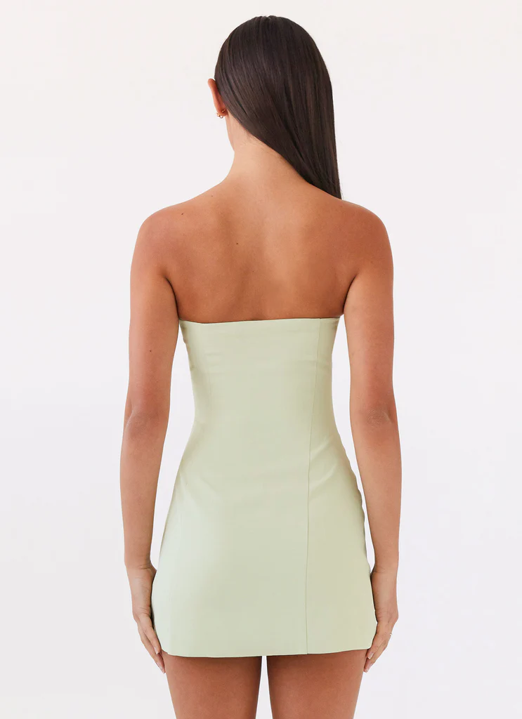 Robe Mini Sans bretelles Ayanna - Vert Zest