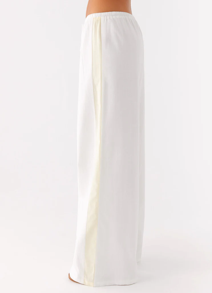 Pantalons Oska à cordon - Blanc