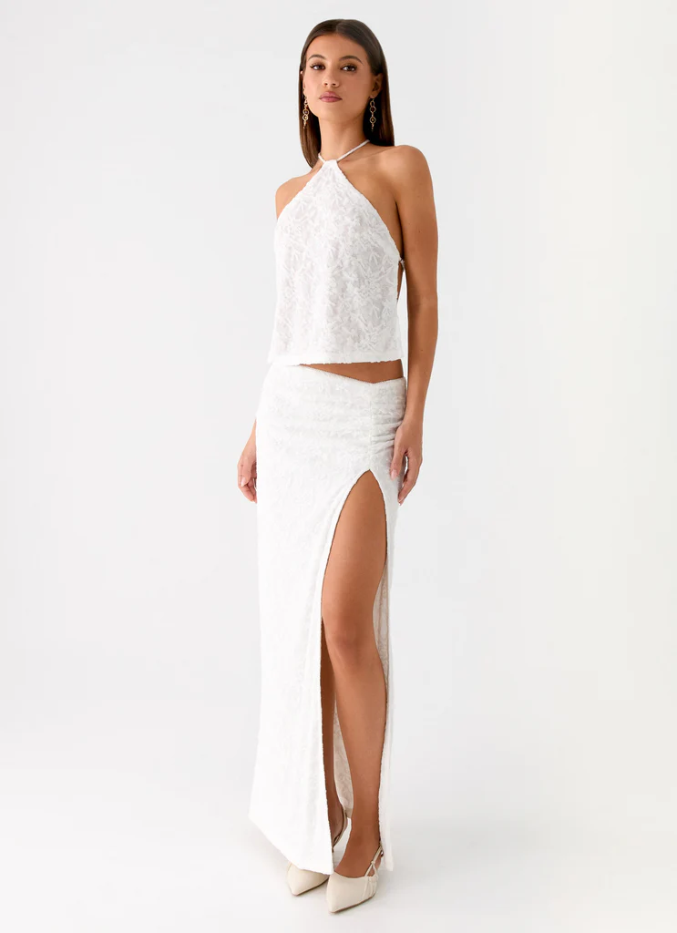 Griff Shorty Jacquard Grande Jupe – Blanc Griff Shorty Jacquard Grande Jupe - Blanc