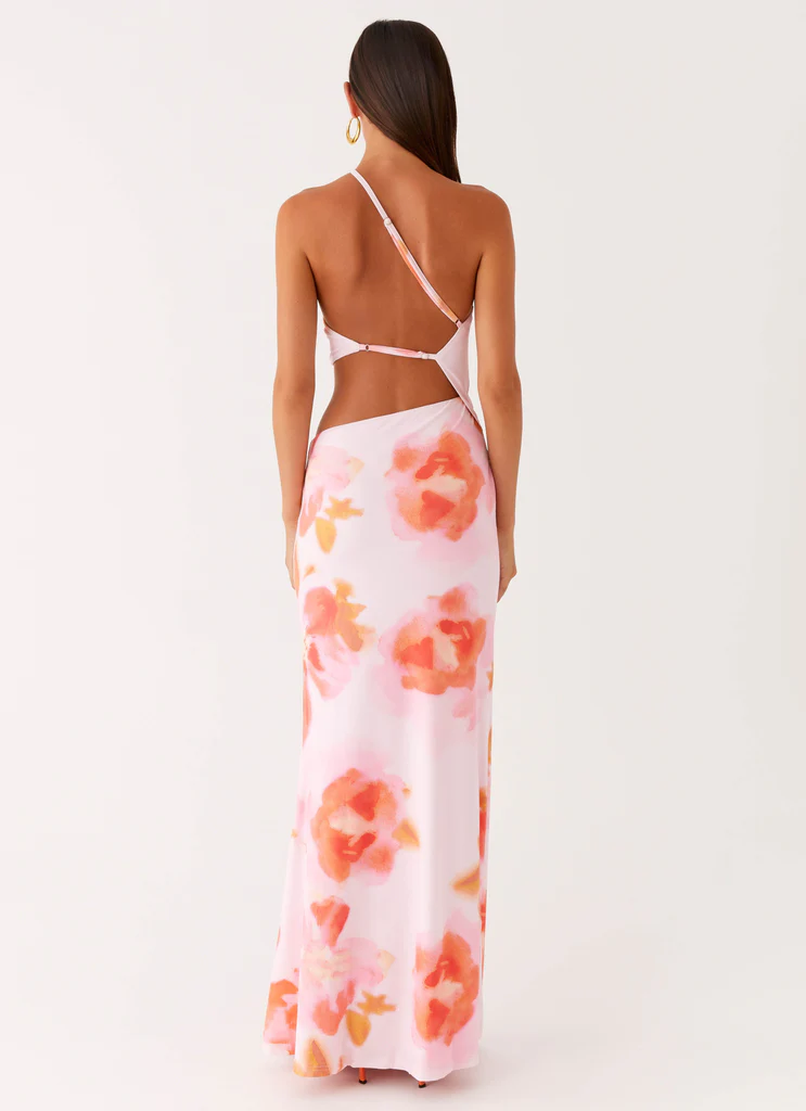 Robe maxi à découpes Riano - Blushing Blossom