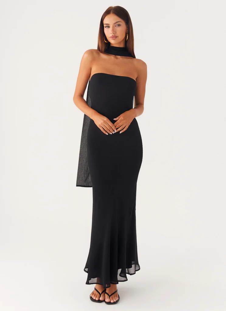 Robe maxi Under the Pagoda - Noir