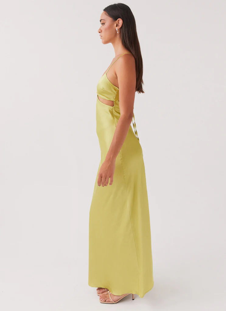 Robe maxi à découpes Raylie - Chartreuse