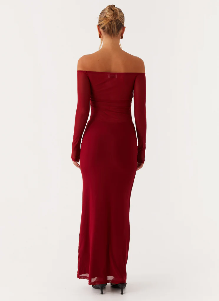 Robe Maxi en Maille Divine Beauty - Marron