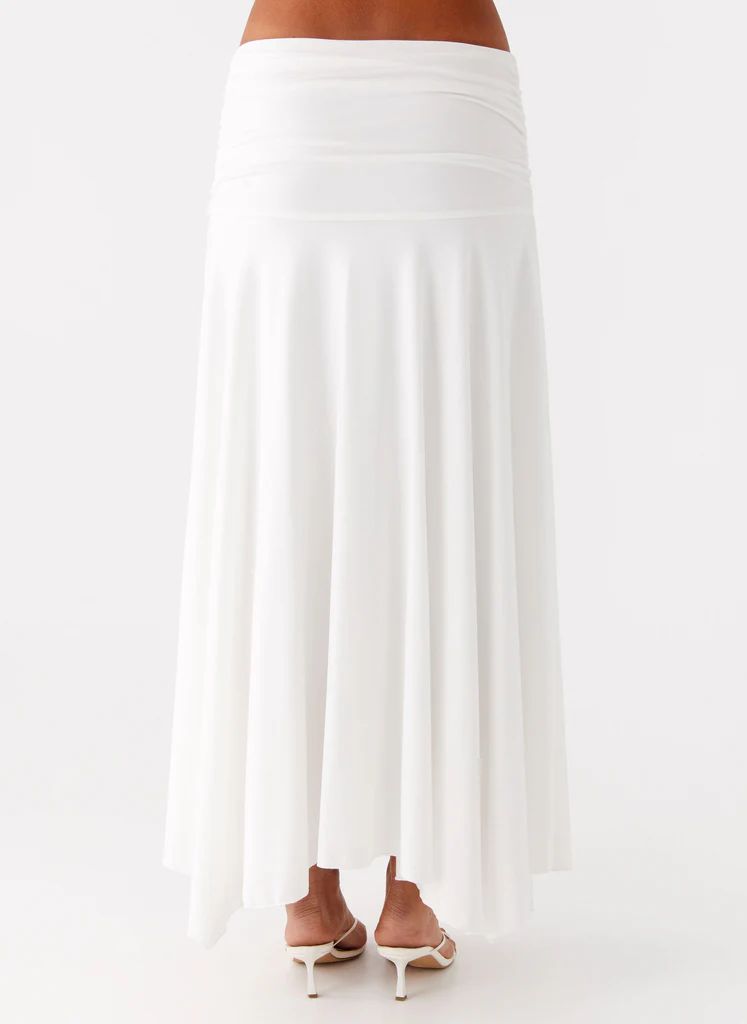 Jupe Maxi Ruchée Liana - Blanc