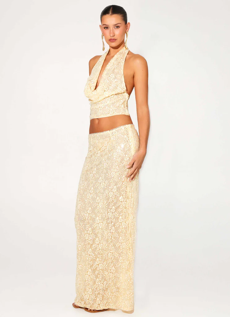 Jupe Maxi Bling It On - Ivoire