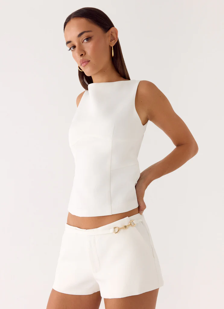 Shorts Ceinturés Lulita – Blanc Shorts Ceinturés Lulita - Blanc