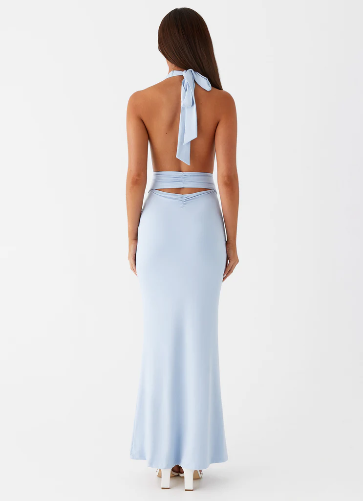 Robe Maxi Carolina Twist - Bleu