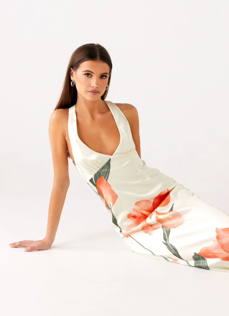 Robe maxi Fiorenza - Imprimé Sienne