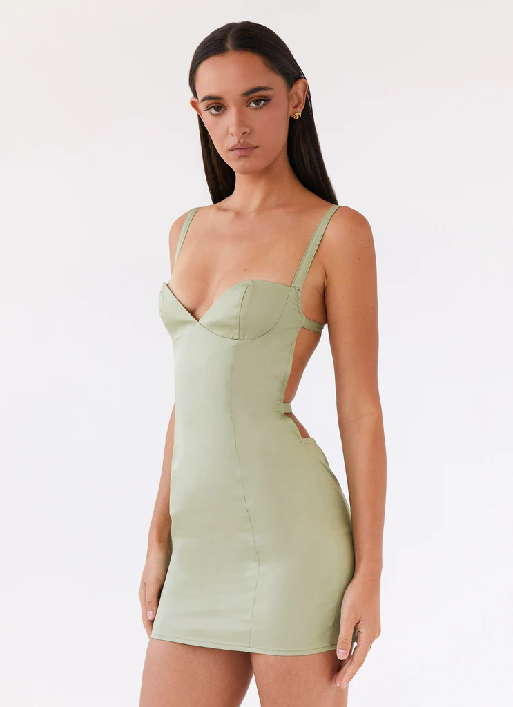 Robe Mini Sans Dos Naomi - Sauge