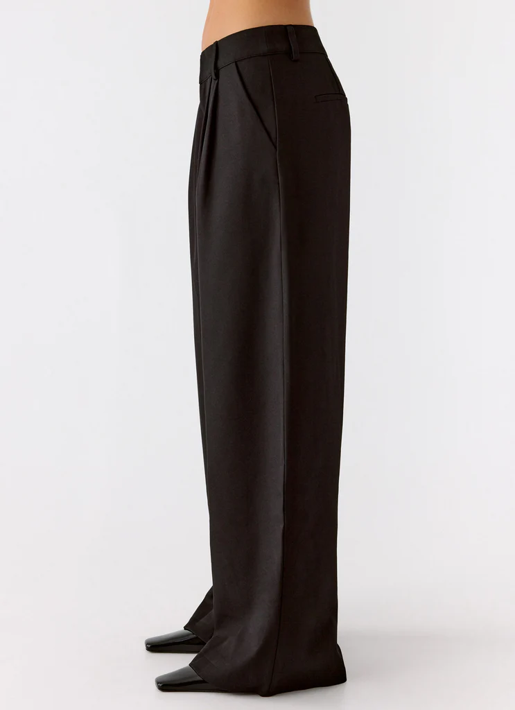 Pantalon de costume Samuel à taille basse - Noir