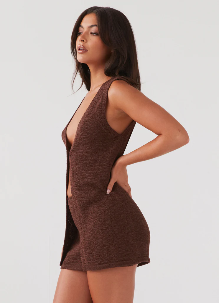 Top en maille Capri Glow - Chocolat
