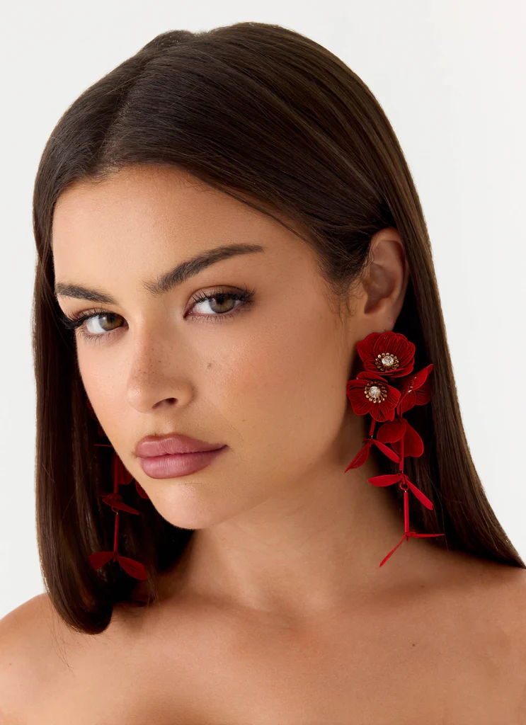 Boucles d'oreilles Venetta - Rouge