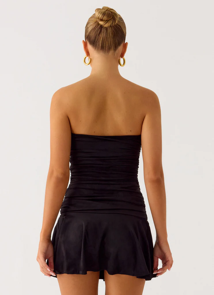 Robe Mini Sans bretelles Meridella - Noir