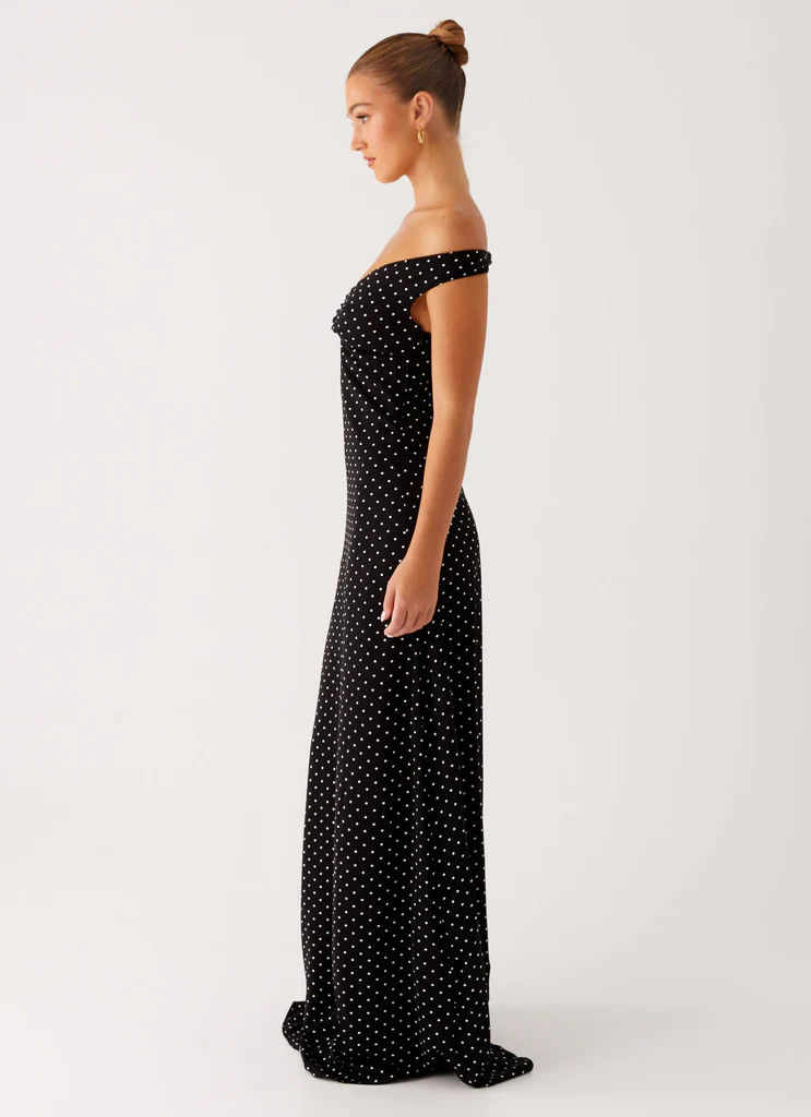 Robe Maxi Melany - Pointillé Noir