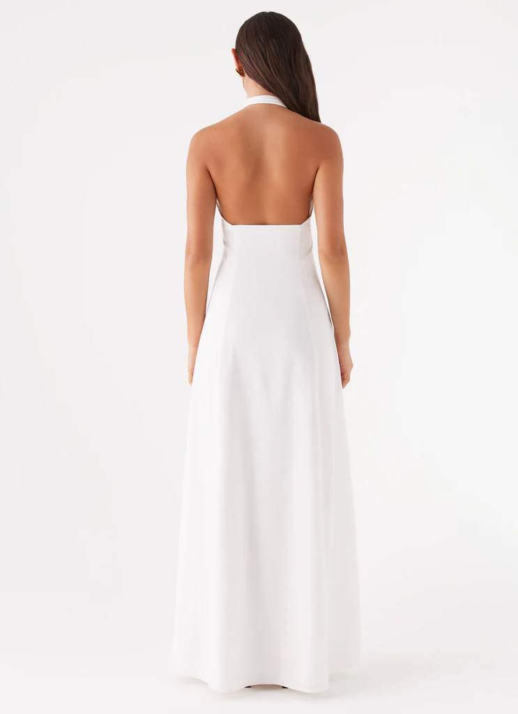 Robe maxi en lin Maison - Blanc