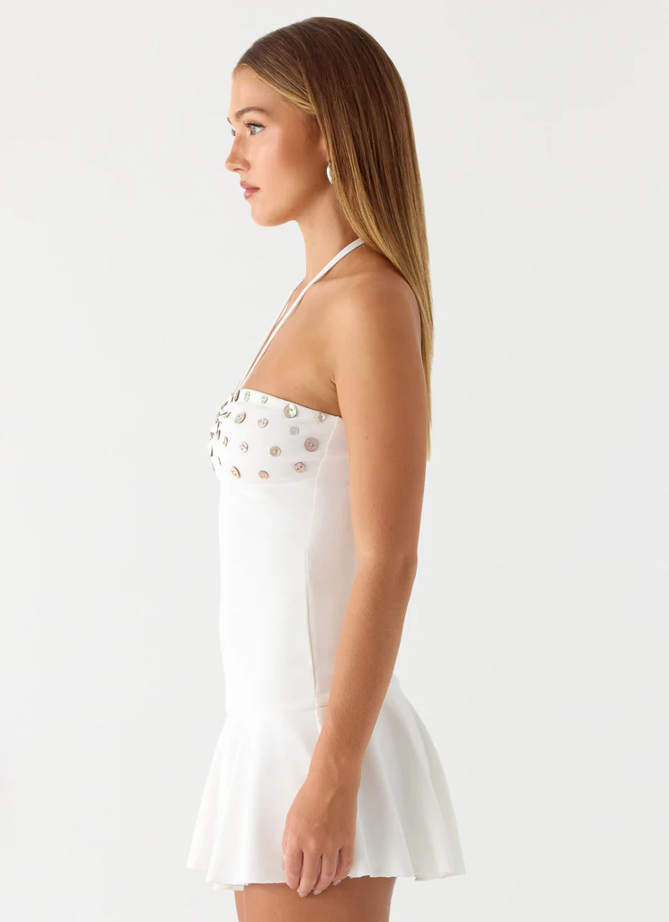 Robe Mini à bretelles Sabelle - Blanc