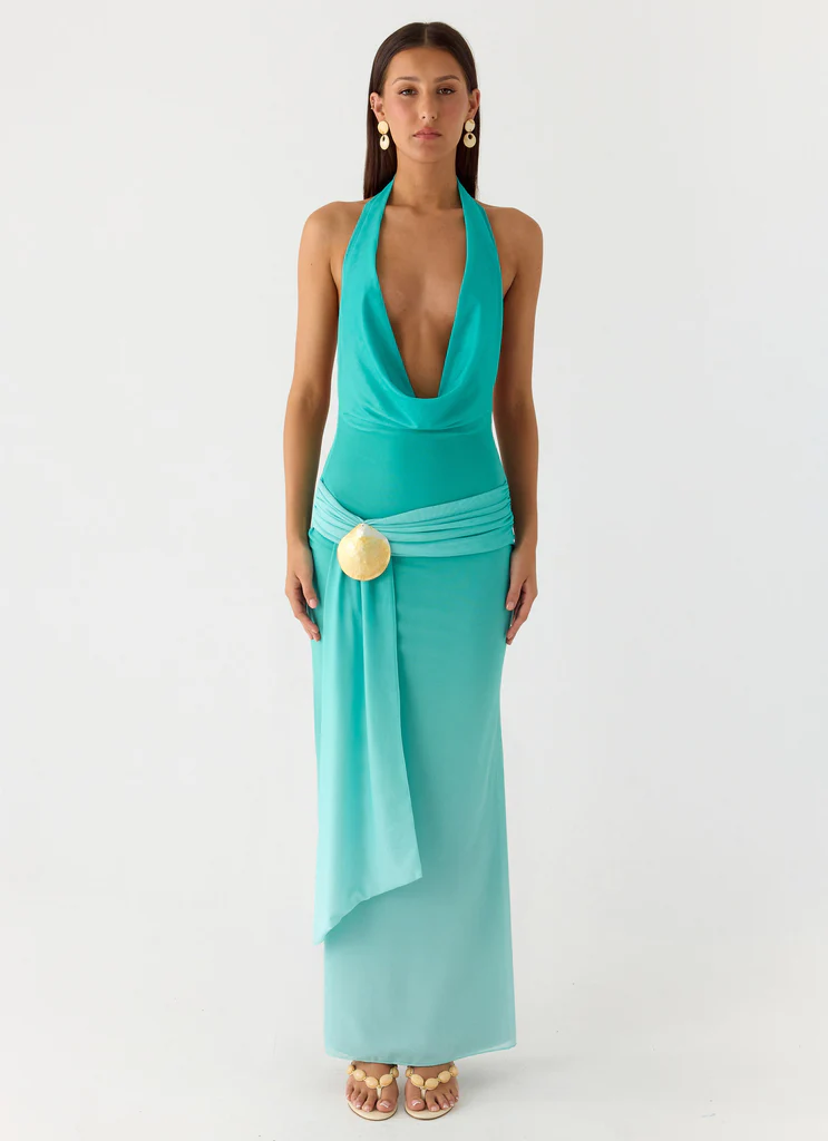 Robe Maxi Paradox Shell – Ombre Menthe Robe Maxi Paradox Shell - Ombre Menthe