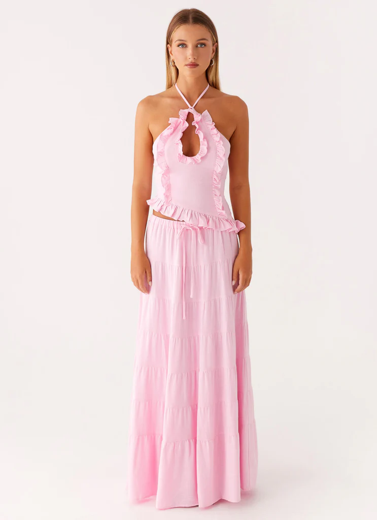 Top en lin Mariella - Rose