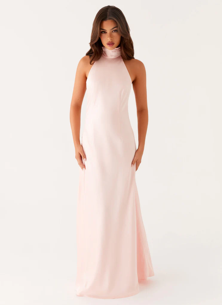Robe maxi sans dos Siani - Rose