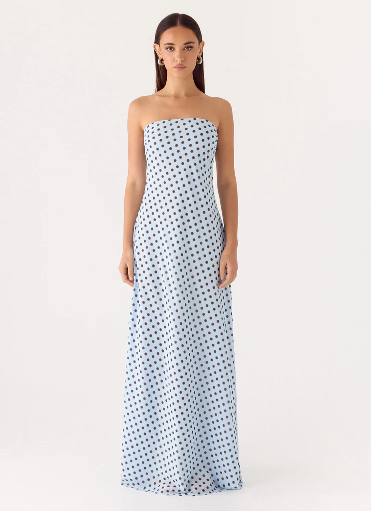 Robe Maxi Chaniva - Rayures Bleu Mocha