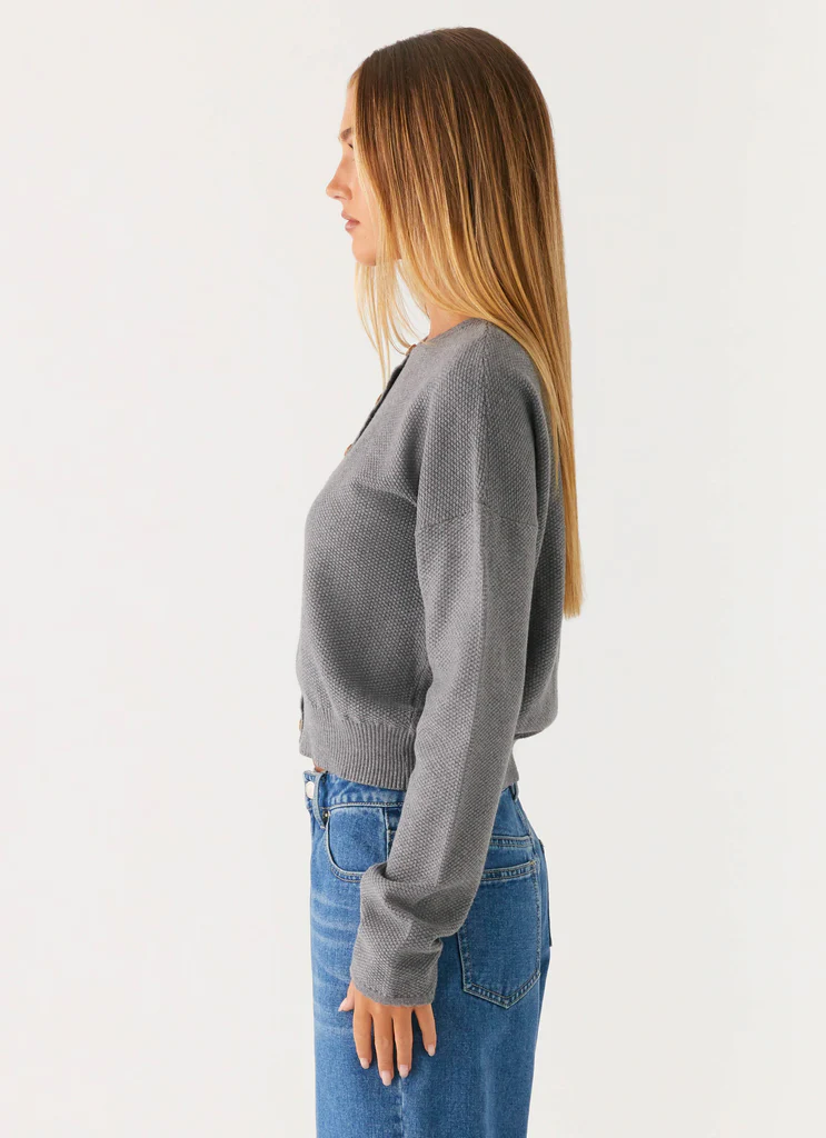Cardigan Tricot Etty - Gris Foncé