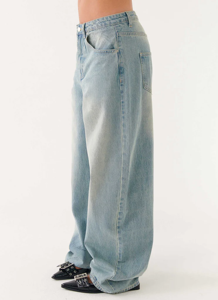 Jean denim ample Maxwell - Bleu lavé