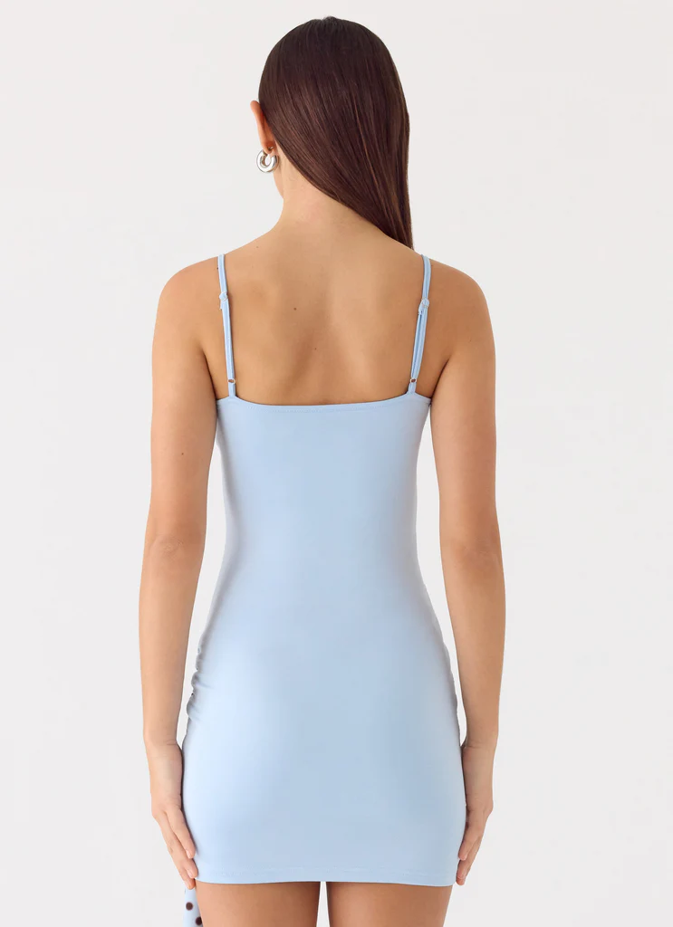 Robe Mini Hypnose - Rayures Bleu Mocha