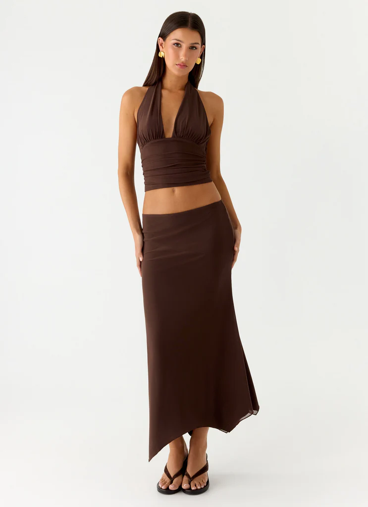 Jupe midi Kerrie Hanky - Chocolat