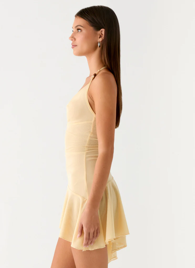 Robe Mini Spiced Sunset - Jaune Pâle