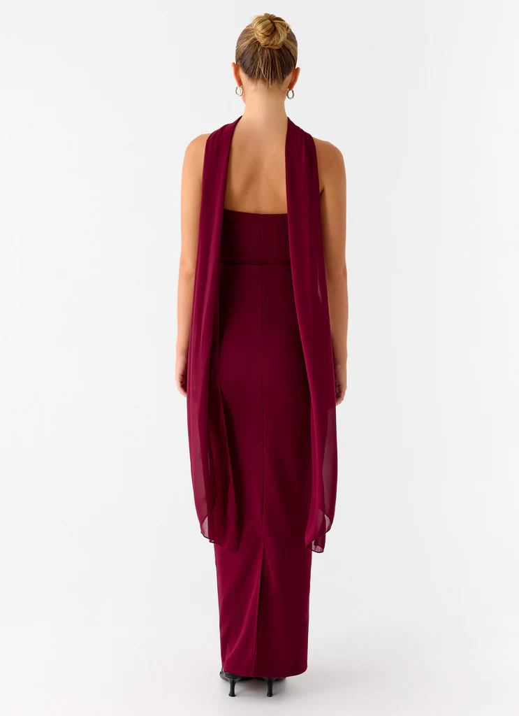 Robe Maxi Libra - Cherry Foncé