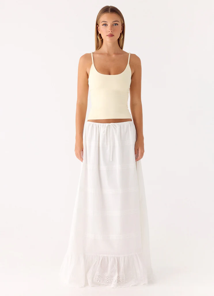 Jupe maxi en coton Lior - Blanc
