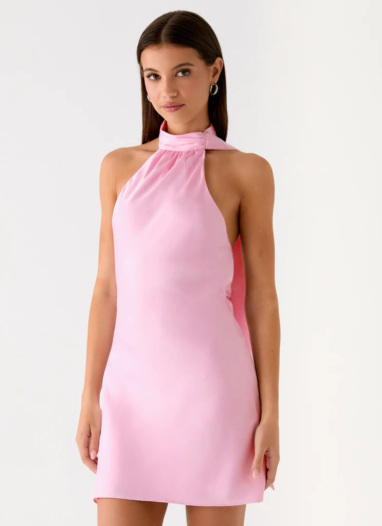 Robe Mini Écharpe Keena – Rose Robe Mini Écharpe Keena - Rose