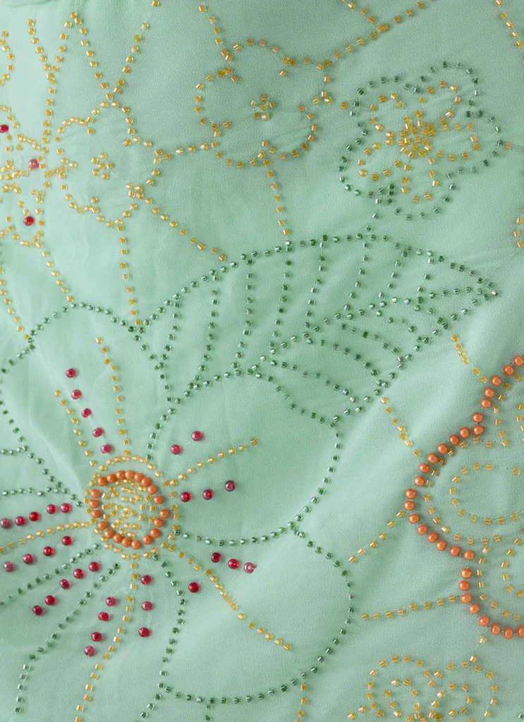 Robe Mini à Perles Outlaw - Menthe Aqua