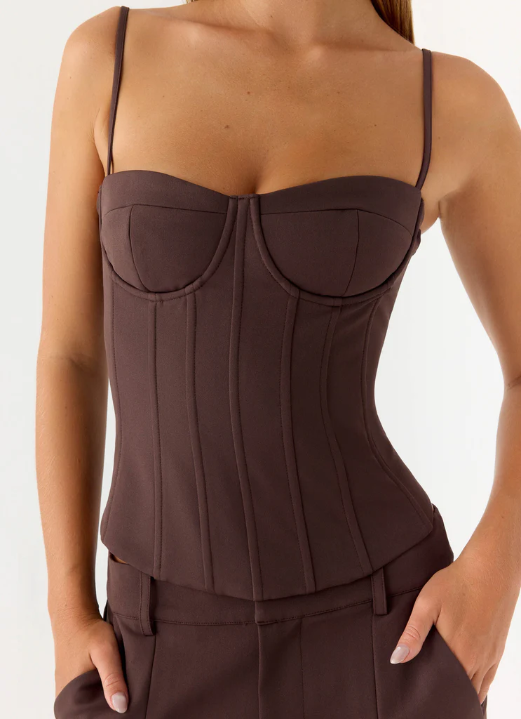 Haut de corset Ania - Chocolat