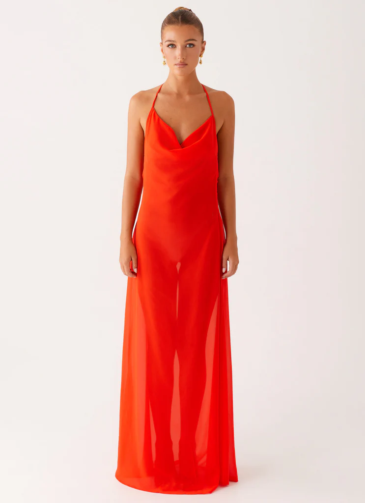 Robe Maxi Fantaisie - Orange