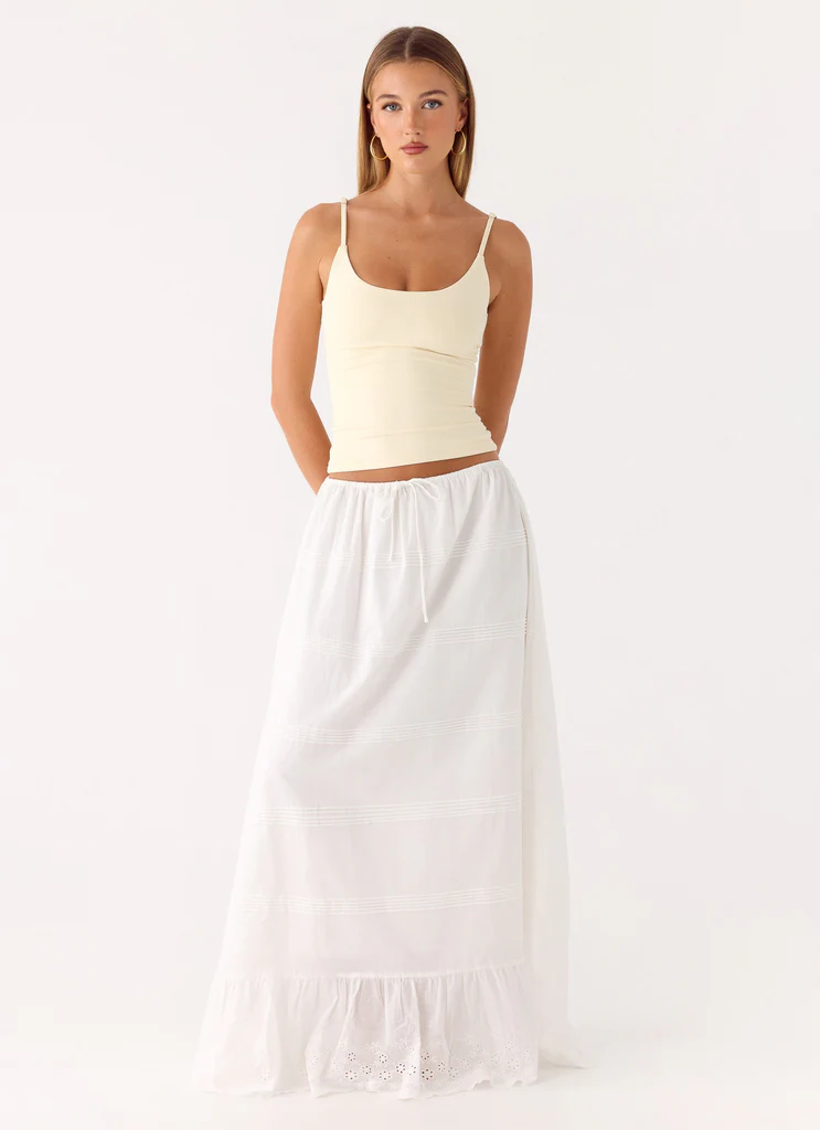 Jupe maxi en coton Lior - Blanc