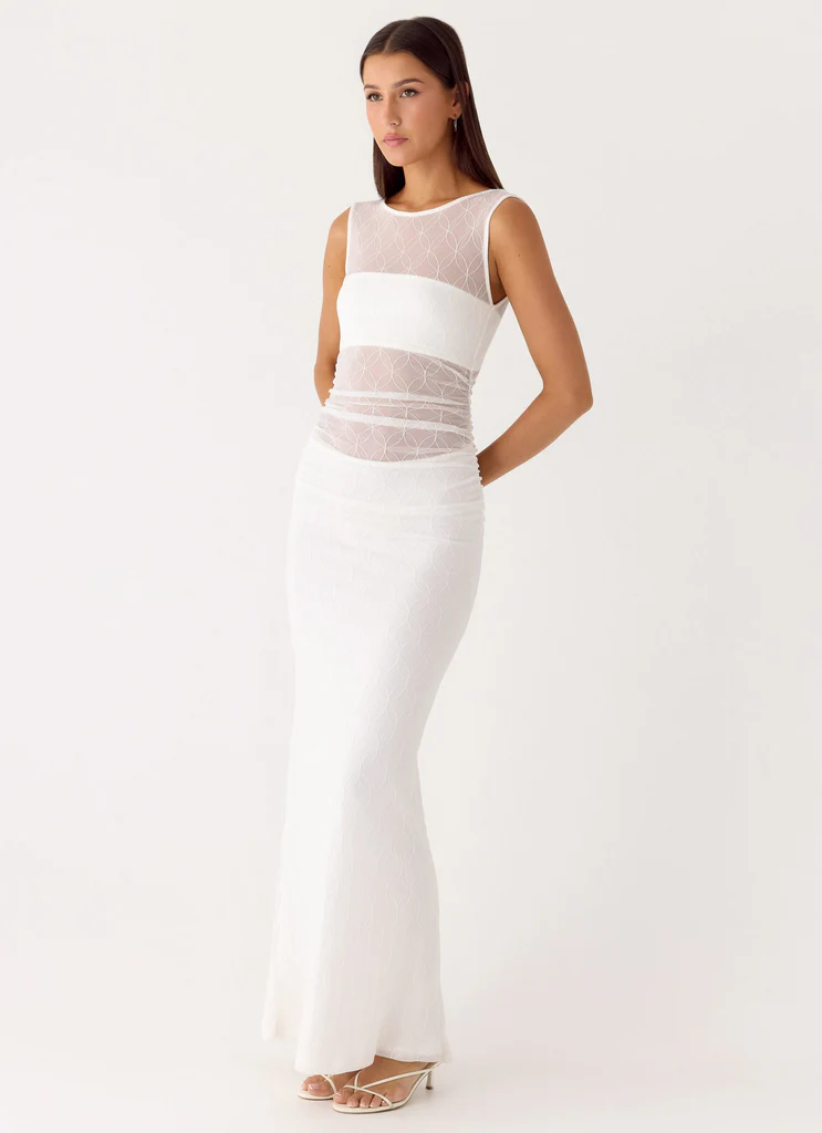 Robe Maxi Sabre – Blanc Robe Maxi Sabre - Blanc