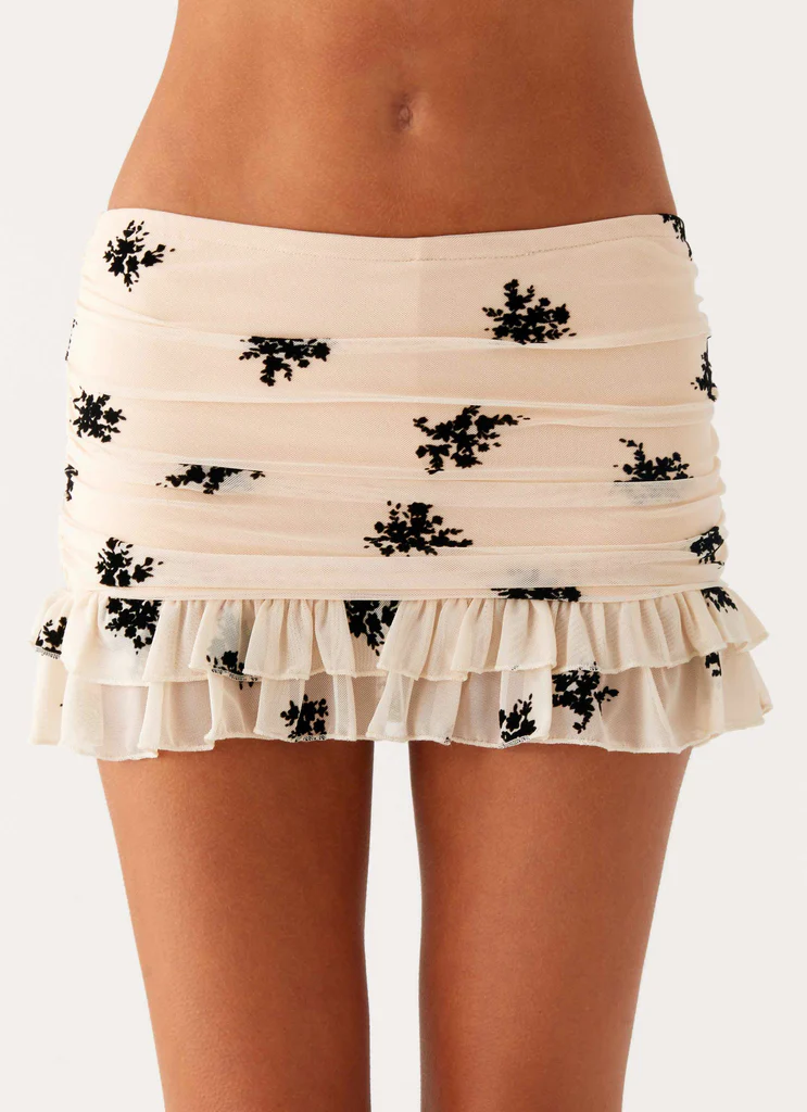 Mini-short jupe Blind Faith Flock - Crème
