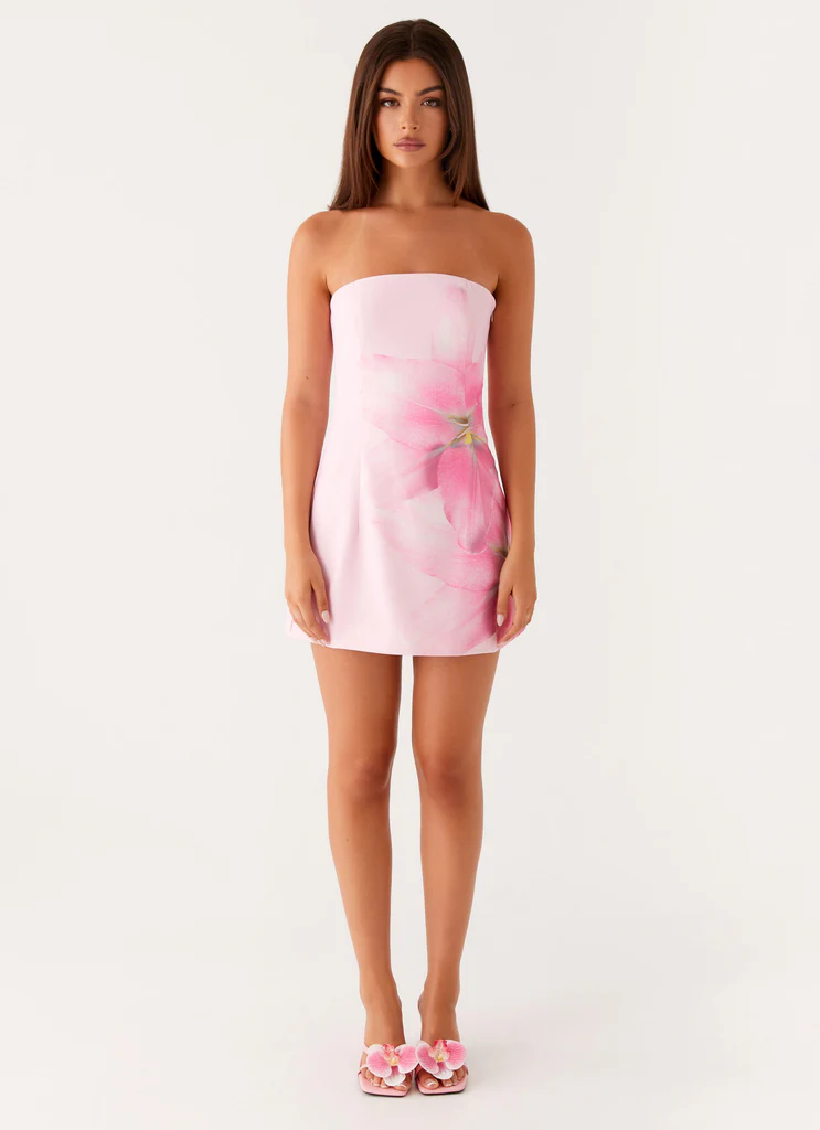 Robe Mini Sans bretelles Sugar Rush - Rose