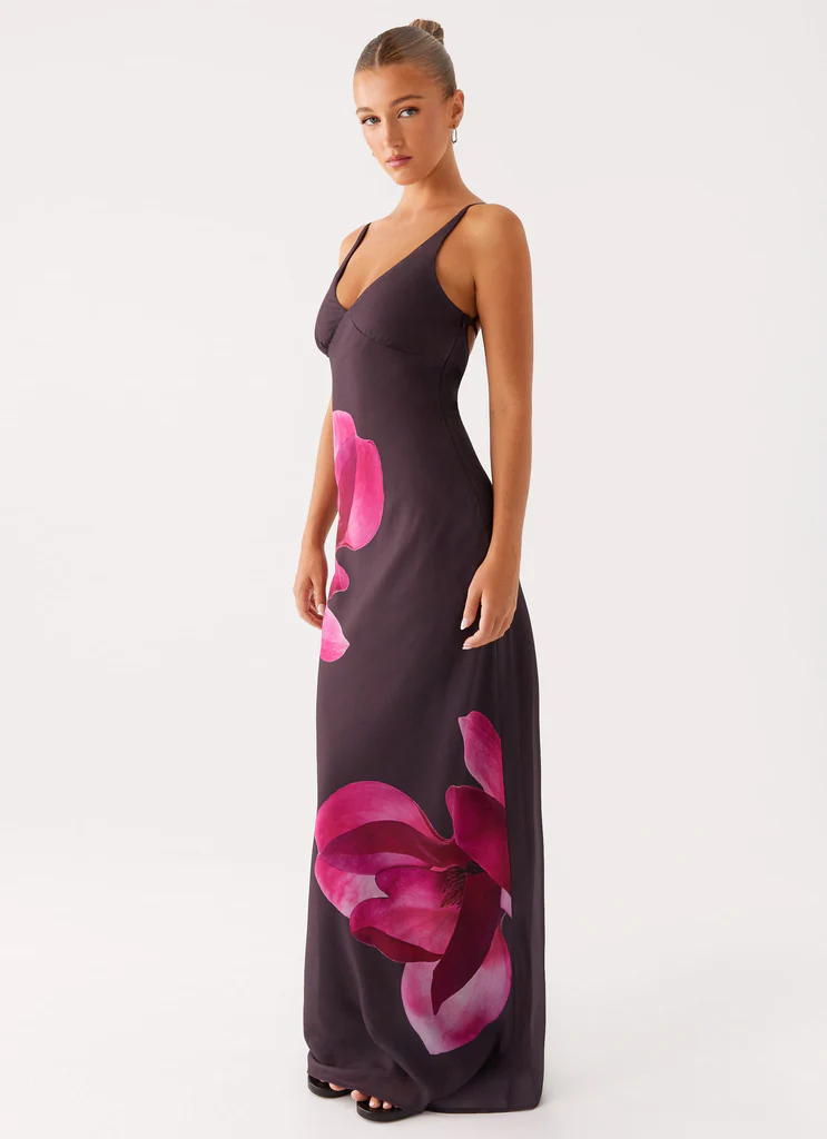 Robe Maxi Griselda - Chocolat Foncé