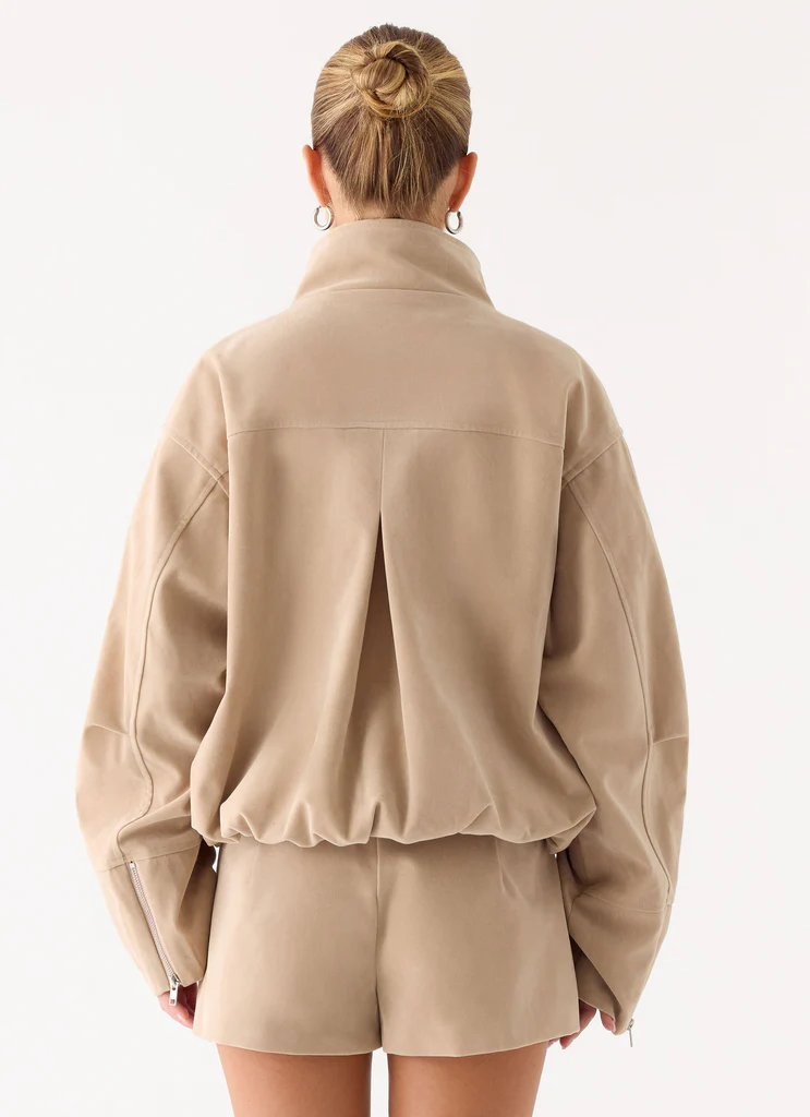 Veste en simili cuir Marlow - Crème