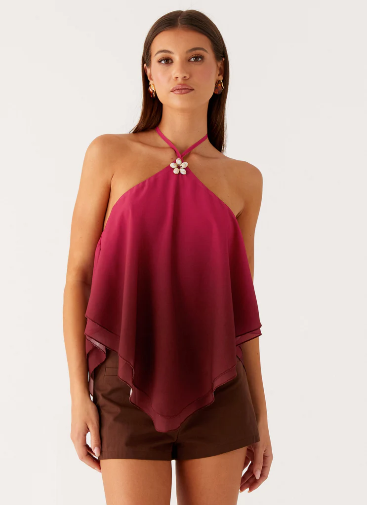 Twin Flame Top - Rose