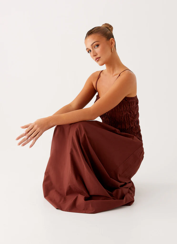 Robe Maxi Brooke – Chocolat Robe Maxi Brooke - Chocolat