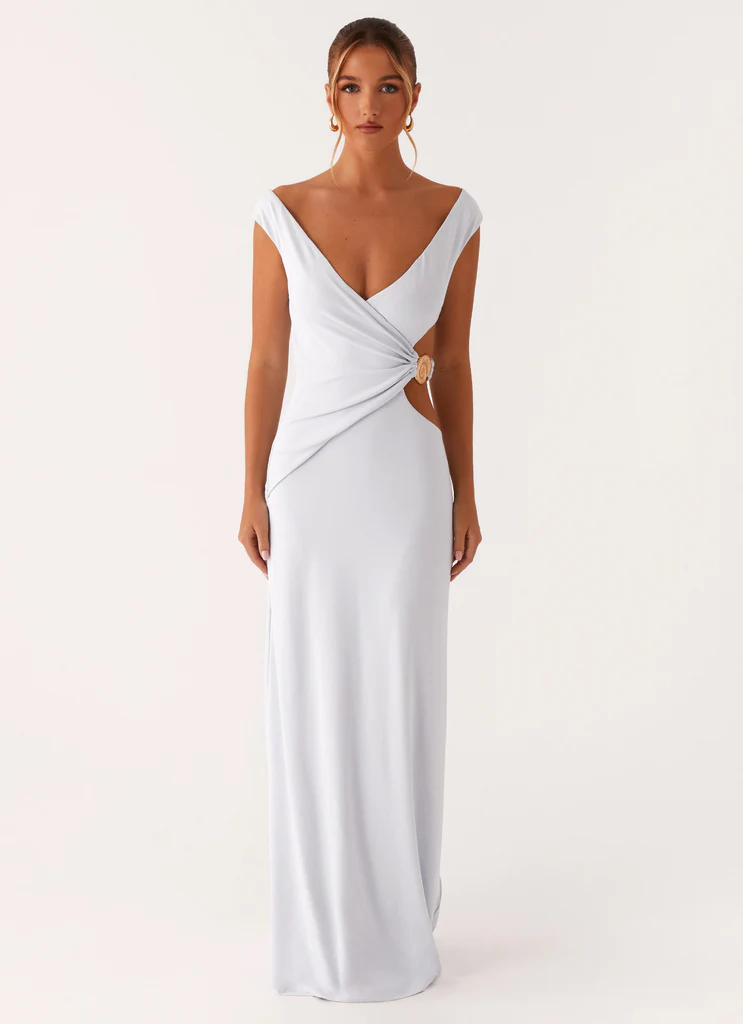Robe Maxi Romane – Bleu Pâle Robe Maxi Romane - Bleu Pâle