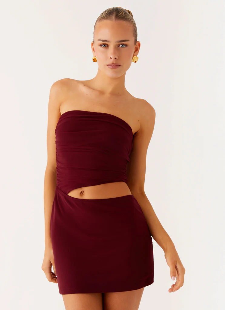 Robe Mini Dernière Blessure - Bordeaux