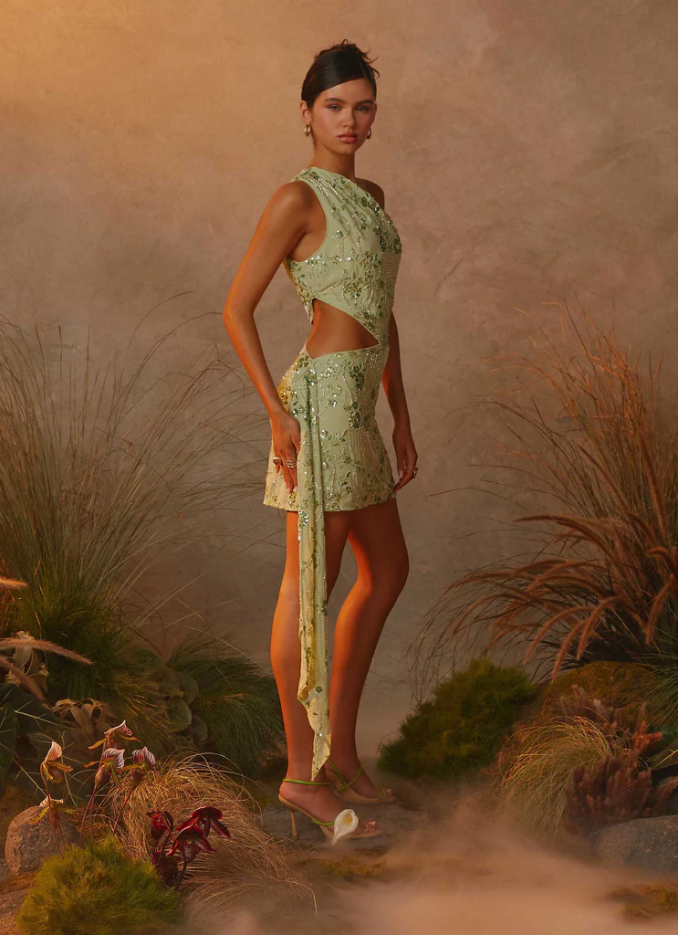 Robe Mini à Perles Juelz - Vert Lime
