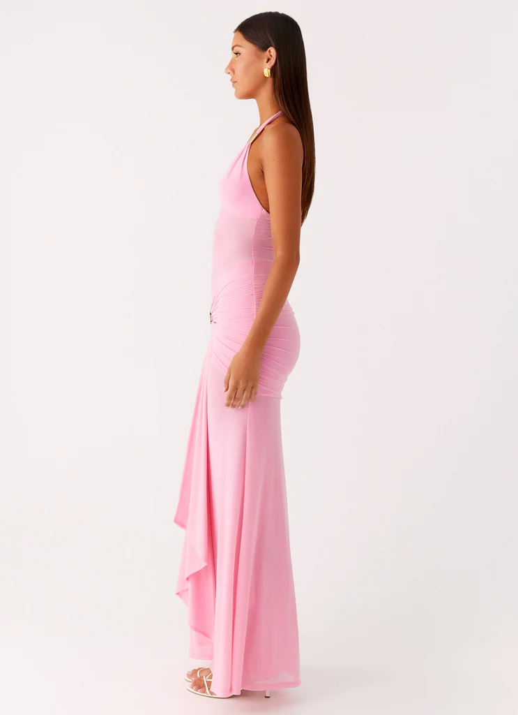 Robe maxi à bretelles Miyah - Rose bébé