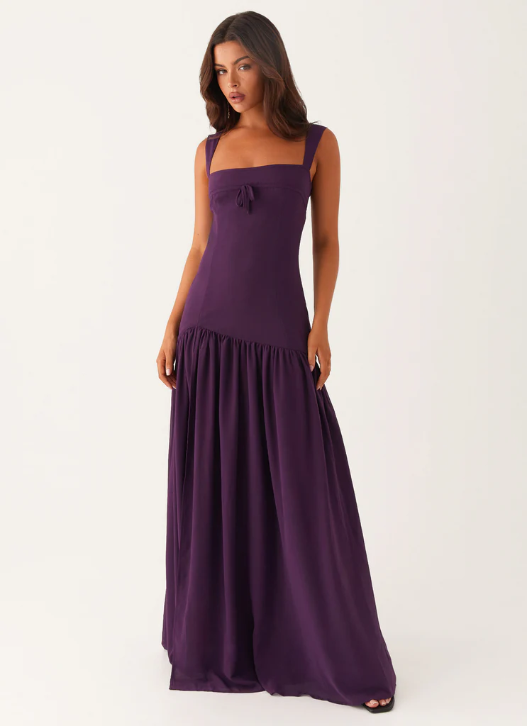 Robe Maxi Alberta - Mûrier